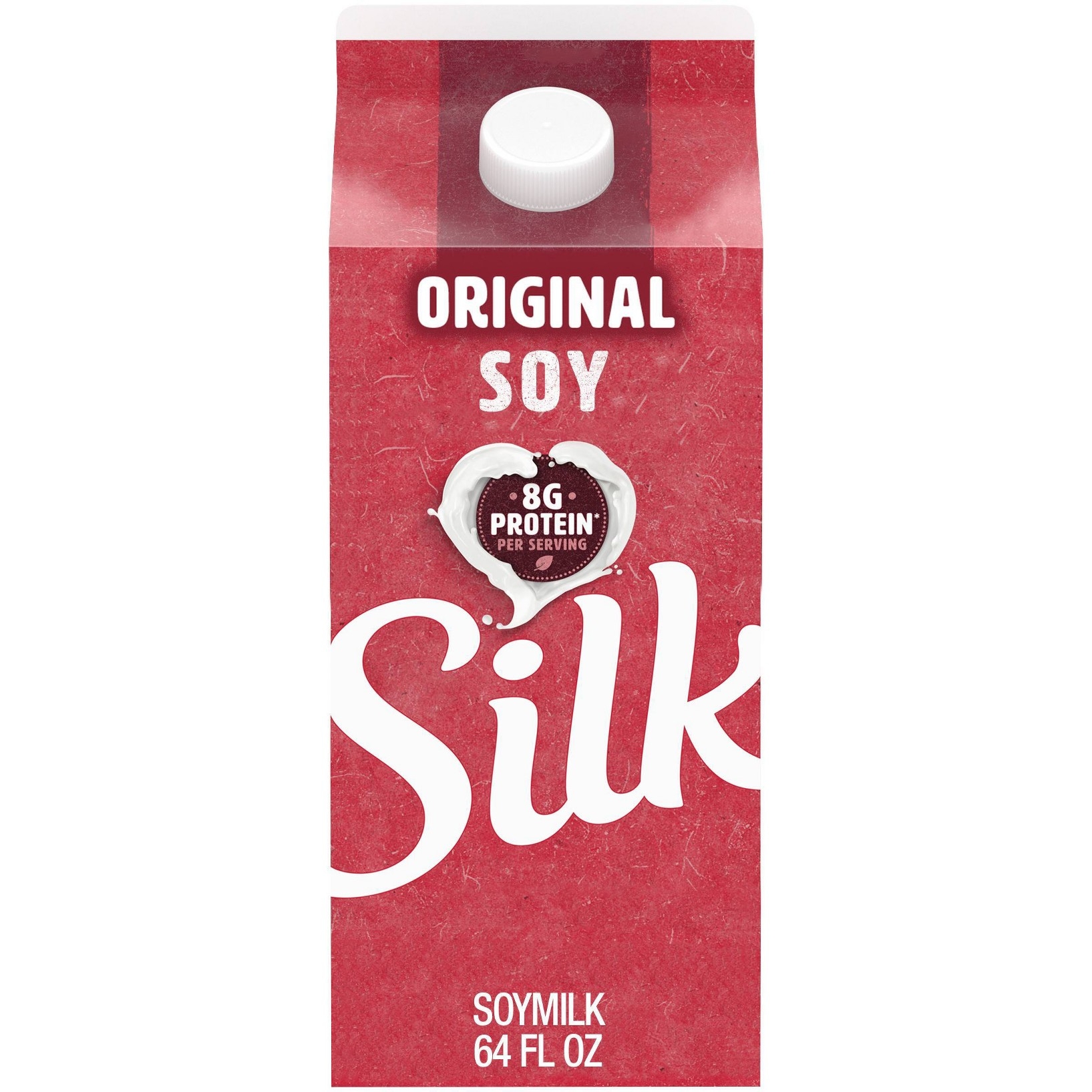Silk Soymilk, Original, Dairy-Free, Vegan, Non-GMO Project Verified, Half Gallon, 64 Fl Oz