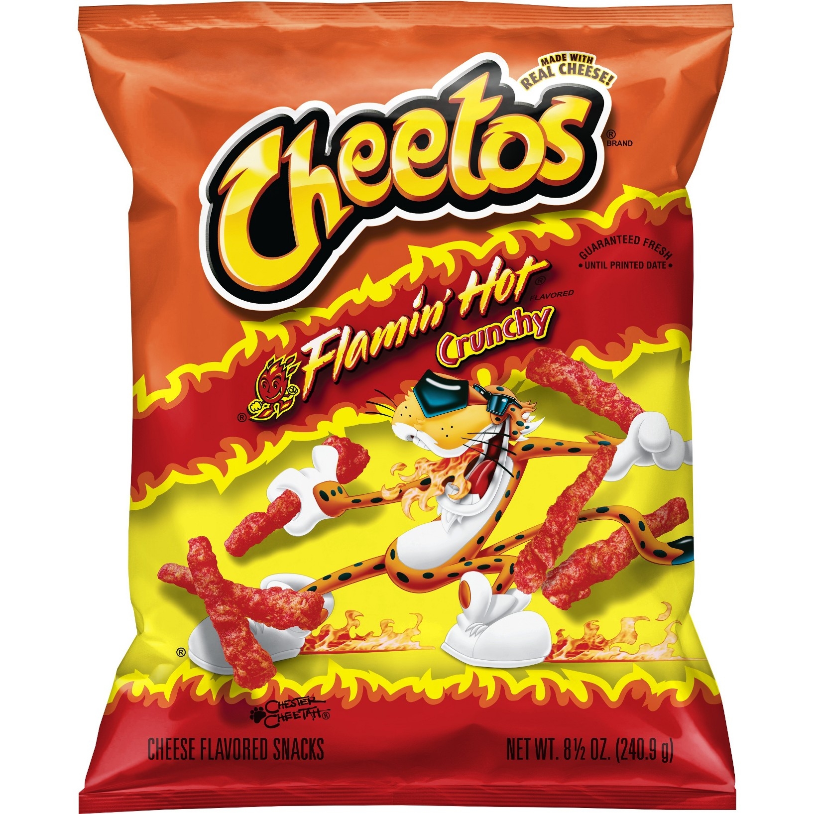 Photo of Cheetos Crunchy Flamin' Hot Cheese Flavored Snacks, 8.5 Ounce