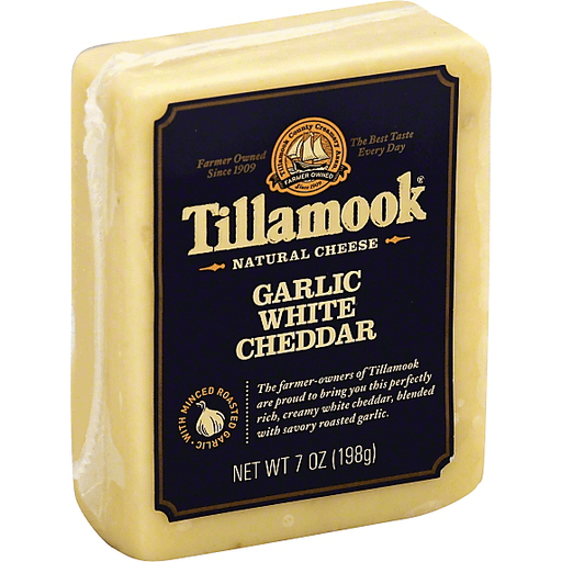 Tillamook, White Cheddar Cheese, Garlic, Garlic