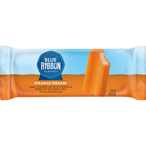 Photo of Blue Ribbon Classics Orange Dream Vanilla Low Fat Ice Cream Bar 3 Fl. Oz. Wrapper