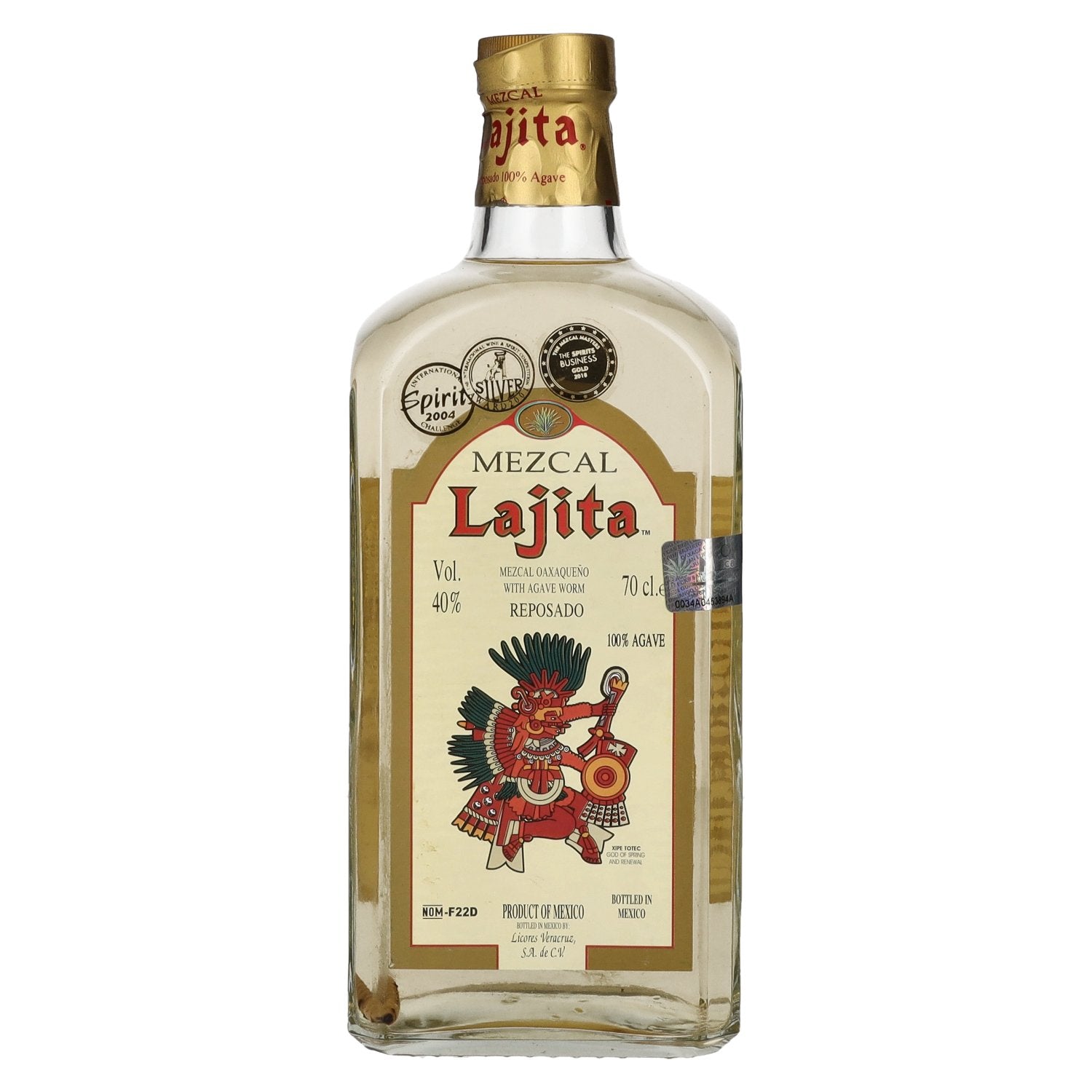 Photo of Lajita Mezcal REPOSADO With Agave Worm 40% Vol. 0,7l
