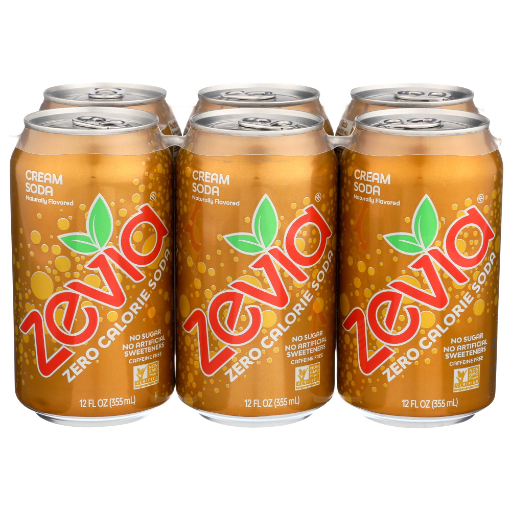 Photo of Zevia Zero Calorie Caffeine-Free Cream Soda 12 Fl Oz 6 Pack Cans