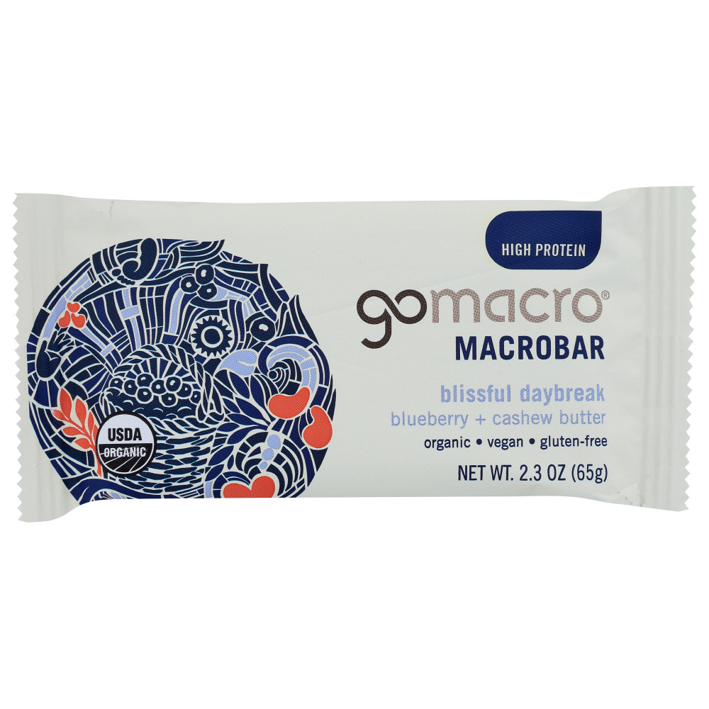 Photo of GoMacro Organic Blueberry & Cashew Butter Bar 2.3oz