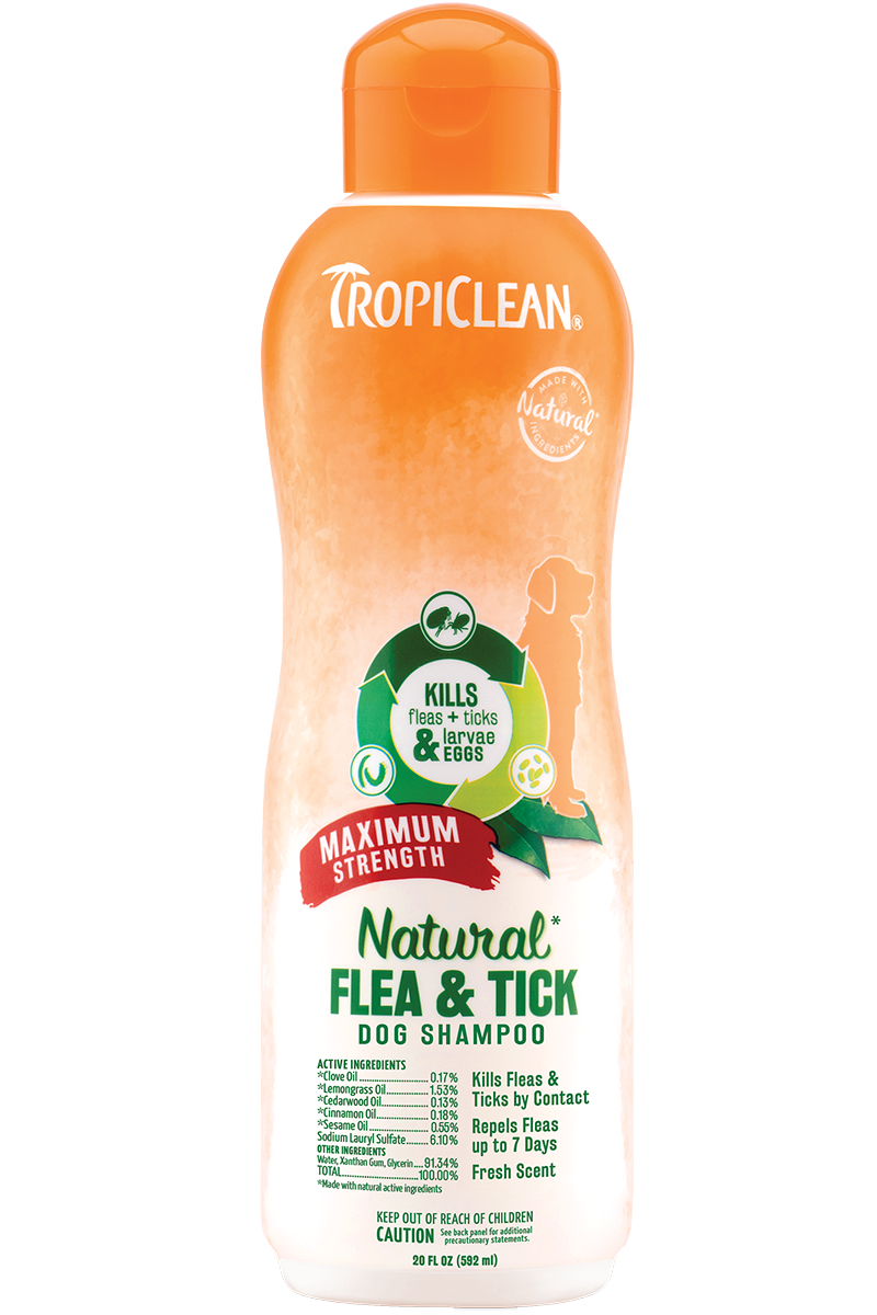 Tropiclean Flea & Tick Maximum Strength Shampoo For Dogs