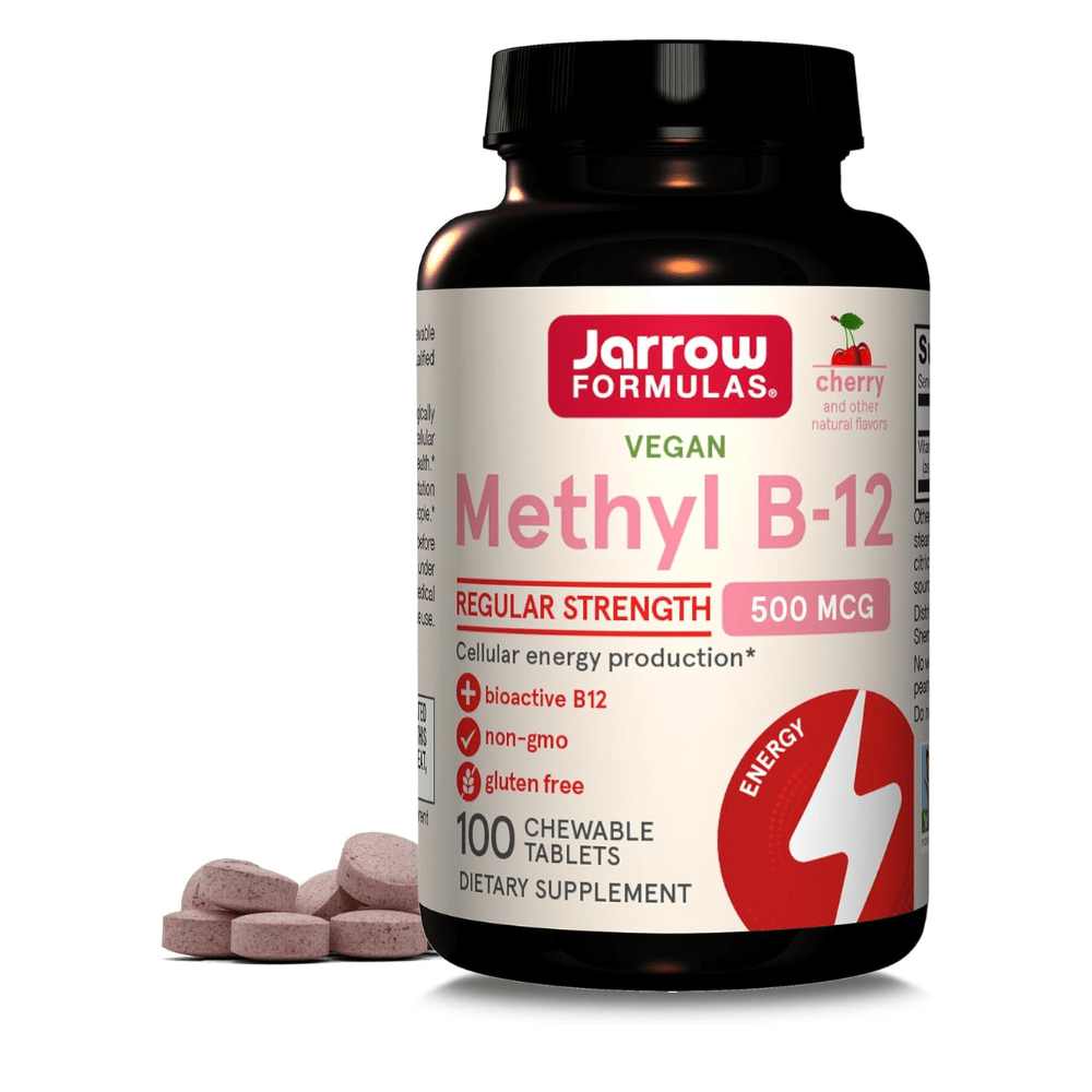 Jarrow Formulas Methyl B-12, Cherry, 500 Mcg, 100 Chewable Tablets