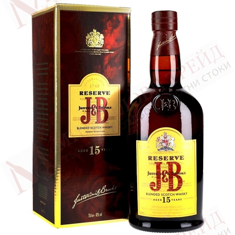 WHISKY J&B 15 AÃ OS 70 CL ESTUCHADO