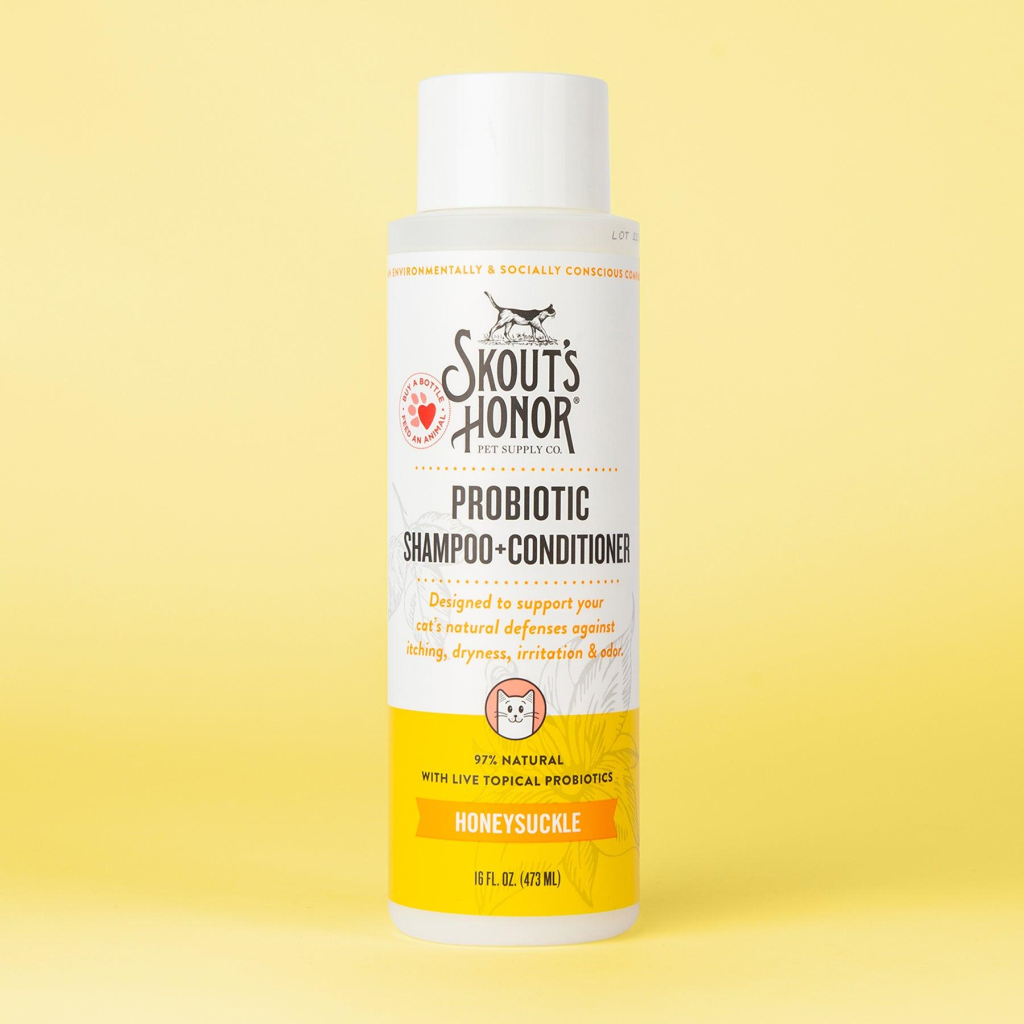 Skout's Honor Cat Probiotic Shampoo + Conditioner Honeysuckle 16oz