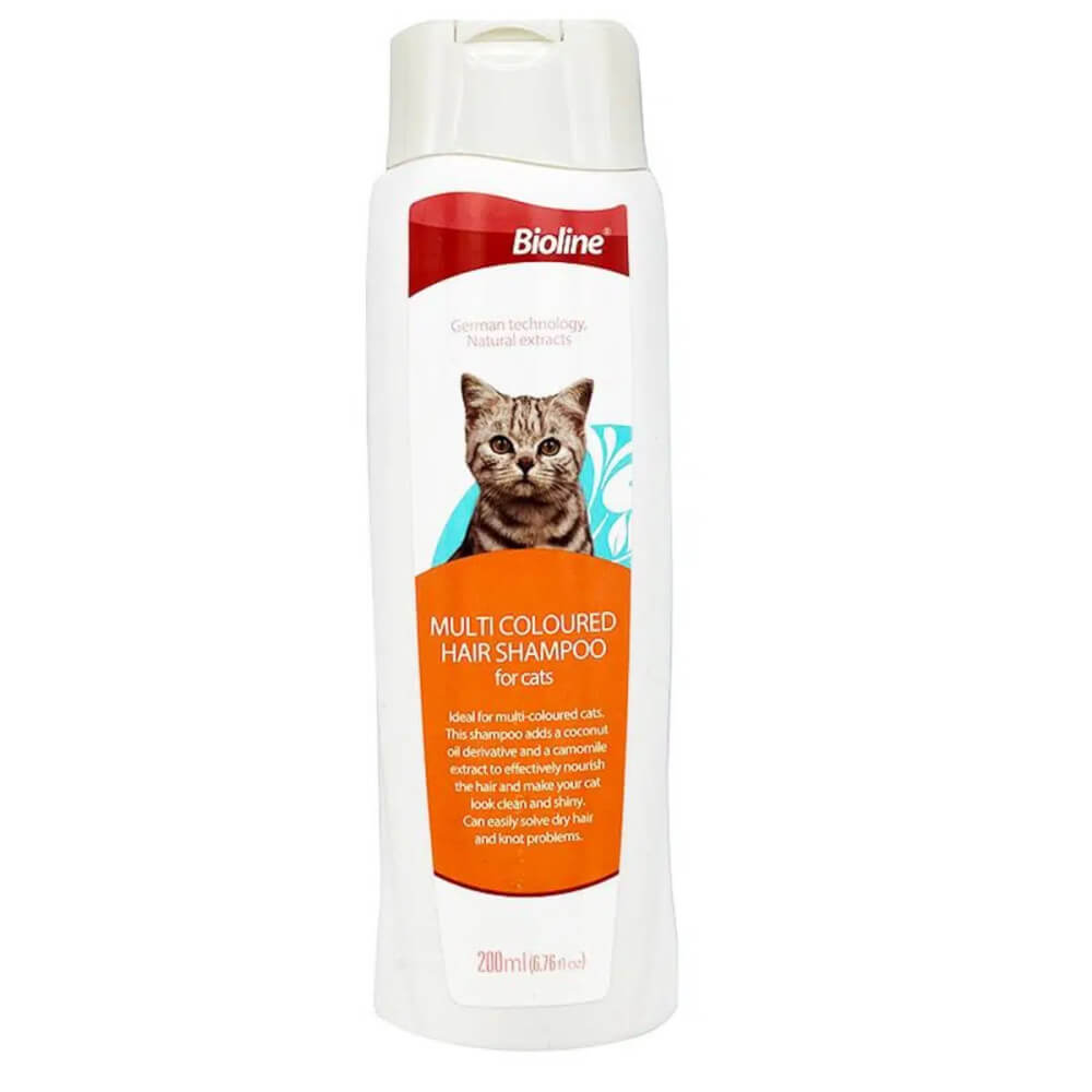 Bioline Multi Coloured Hair Shampoo For Cat 200ml