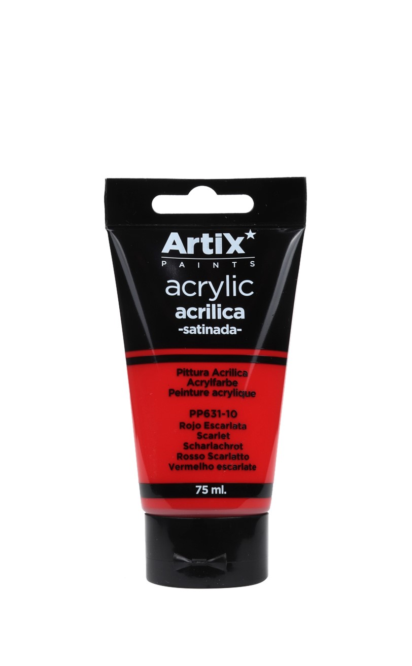 Pintura Acrílica 75ml Rojo Escarlata