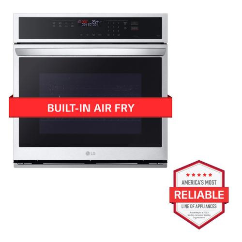 LG 4.7 Cu. Ft. Smart Single Wall Oven with Convection & Air Fry, Stainless Steel – WSEP4723F