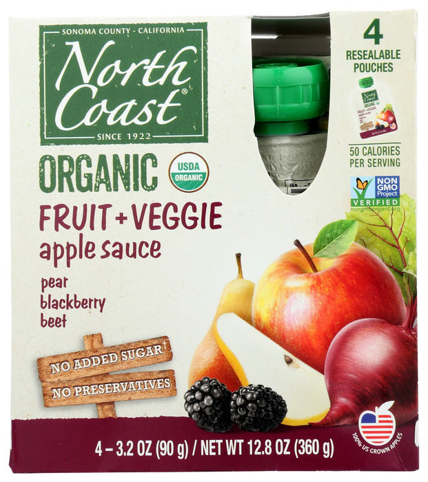 Pear, Blackberry, Beet Fruit + Veggie Apple Sauce, Pear, Blackberry, Beet