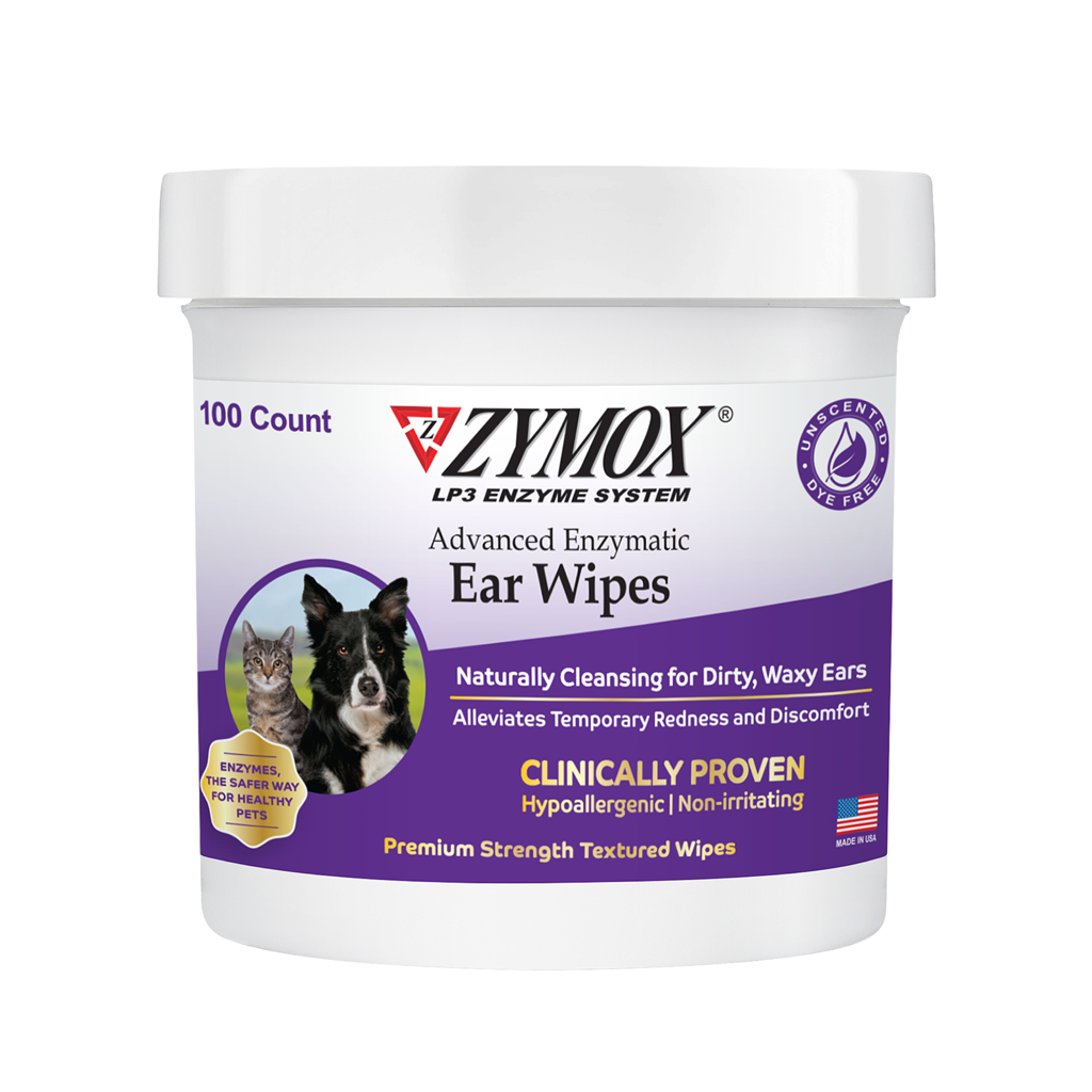 Zymox Advanced Enzymatic Ear Wipes For Cats & Dogs