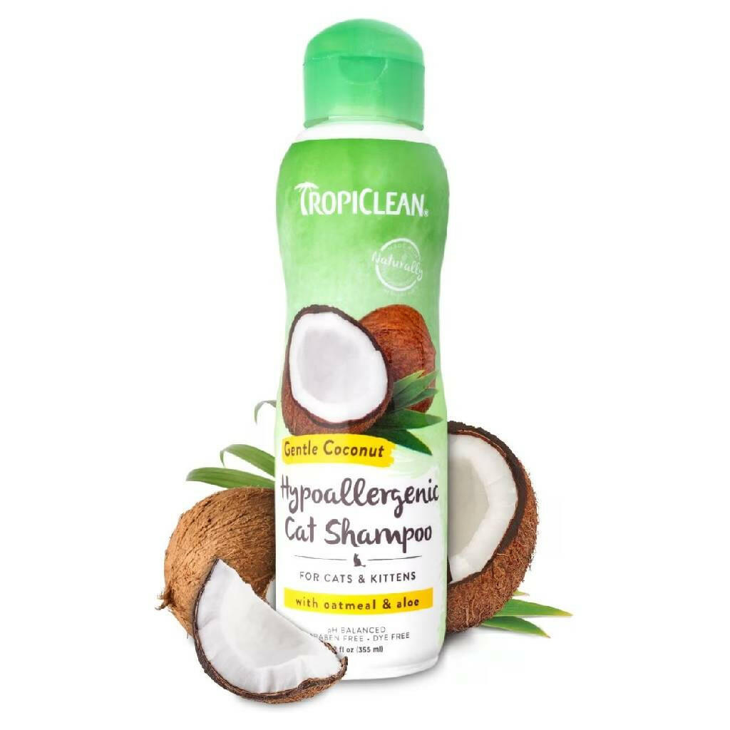 TropiClean Gentle Coconut Hypoallergenic Cat & Kitten Shampoo 12oz