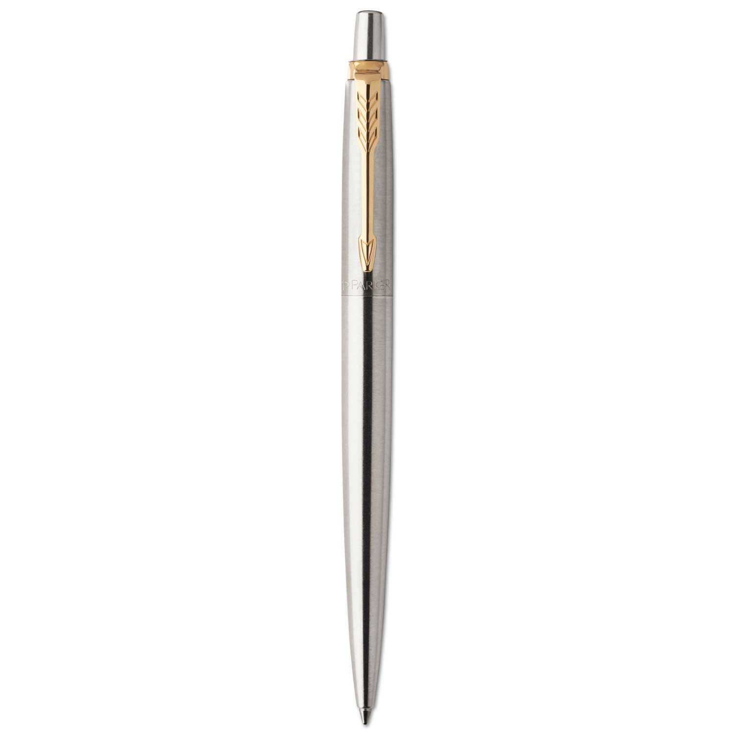 Photo of Parker Medium 0.7 Mm Black Ink Stainless Steel Barrel Jotter Retractable Gel Pen