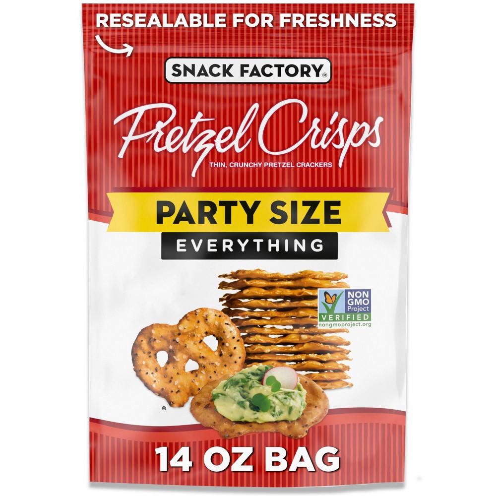 Everything Party Size Thin, Crunchy Pretzel Crackers, Everything