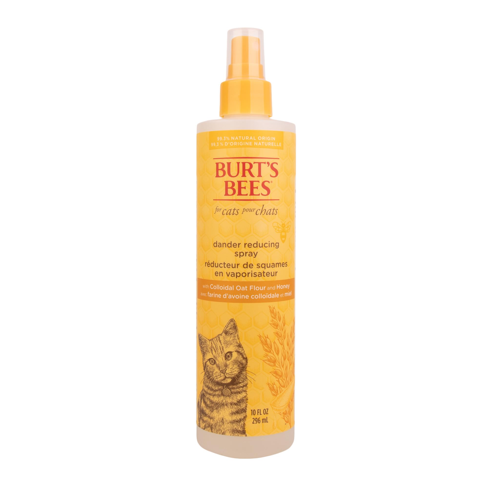 Burt's Bees For Cats Dander Reducing Spray With Colloidal Oat Flour & Aloe Vera, 10 Oz