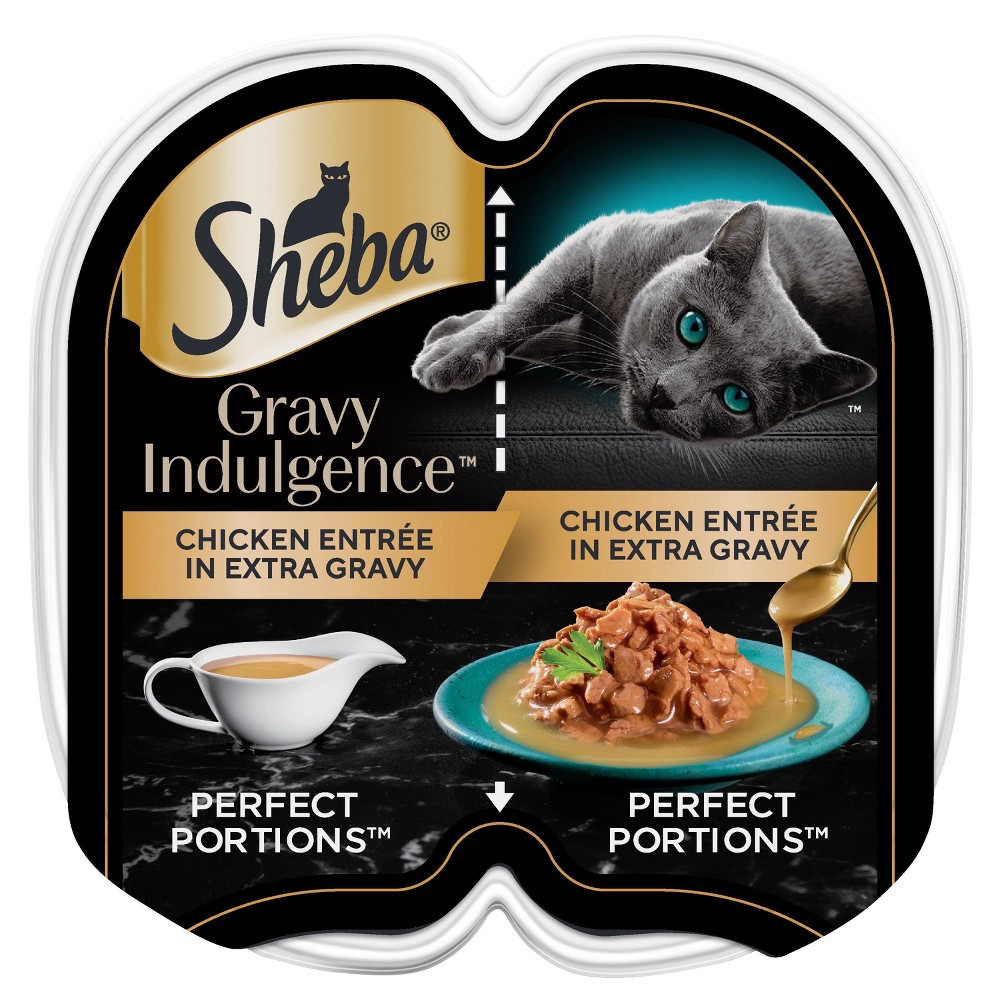 Sheba Cat Food, Premium, Chicken Entree In Extra Gravy