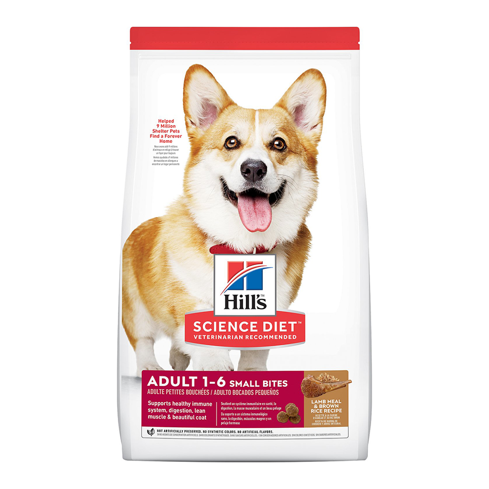 Hill's Science Diet Dry Dog Food, Adult, Small Bites, Lamb Meal & Brown Rice Recipe, 4.5 Lb Bag