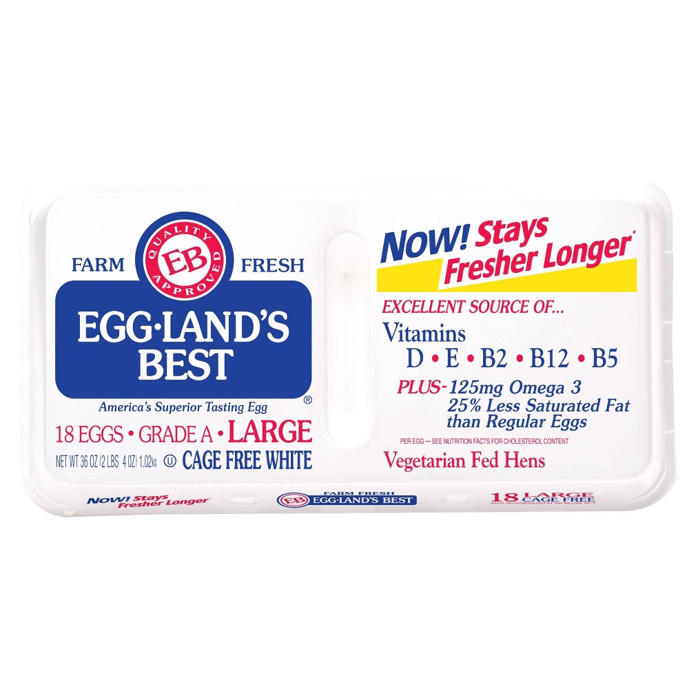 Eggland's Best Cage Free White Grade A Large Eggs - 36oz/18ct
