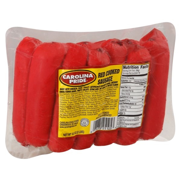 Photo of Carolina Pride Sausage, Red Cooked 32 Oz