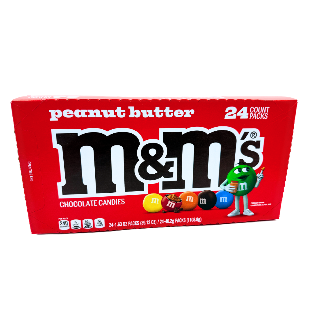 M&M's Chocolate Candies, Peanut Butter, 24 Pack — UPC 40000012443