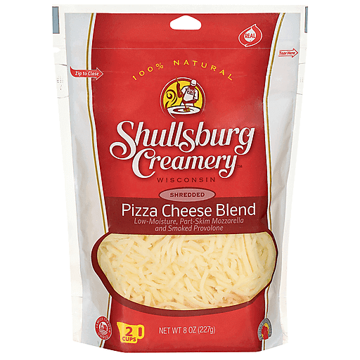 100% Natural Shredded Low-Moisture Part-Skim Mozzarella and Smoked Provolone Pizza Cheese Blend