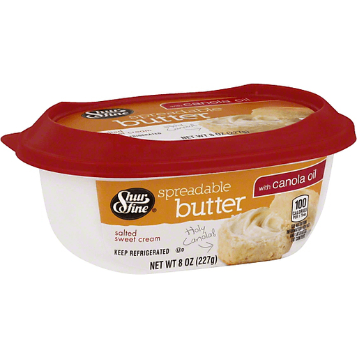 Shurfine, Spreadable Butter with Canola Oil, Salted Sweet Cream