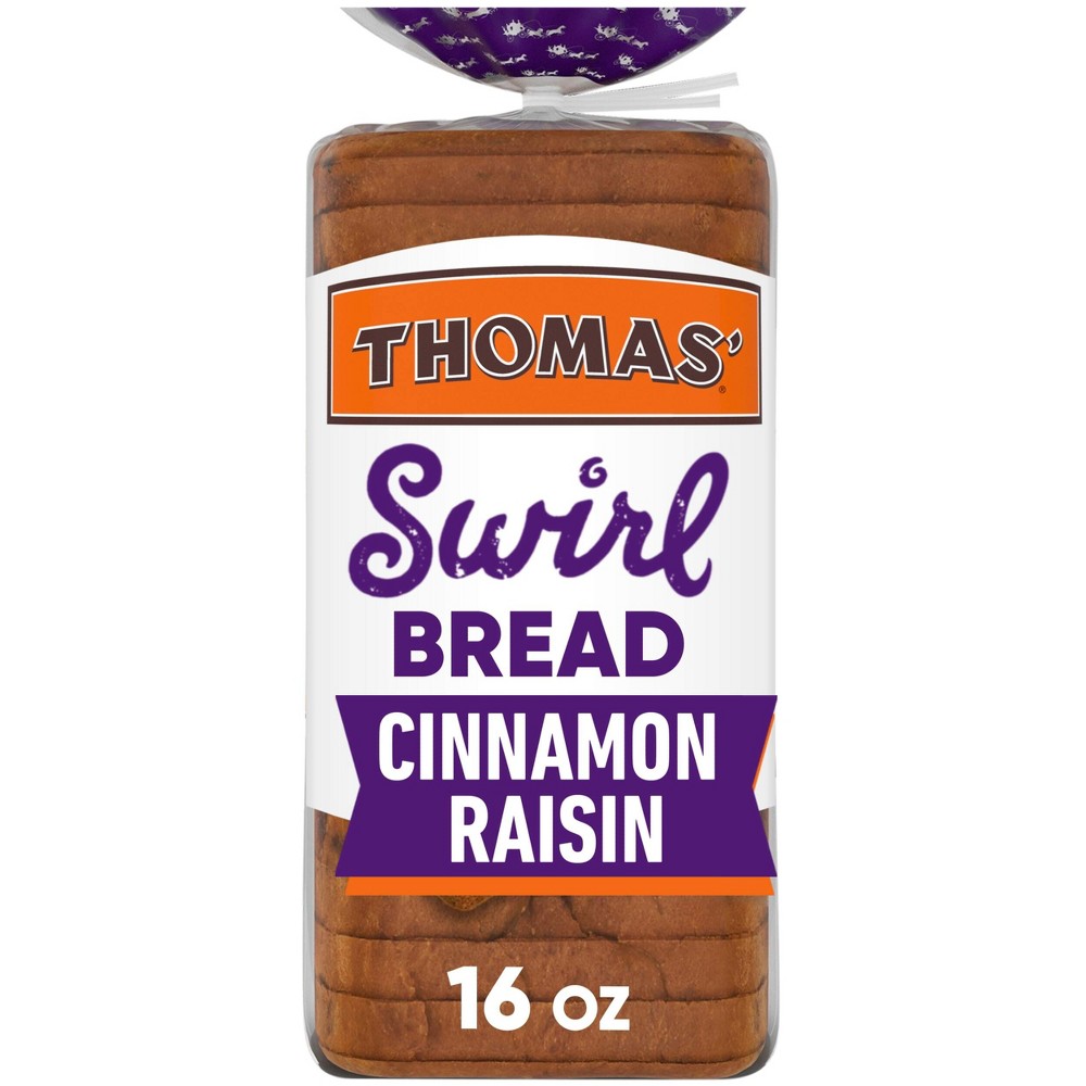 Photo of Thomas' Cinnamon Raisin Swirl Bread, 1 Lb, 16 Ounce