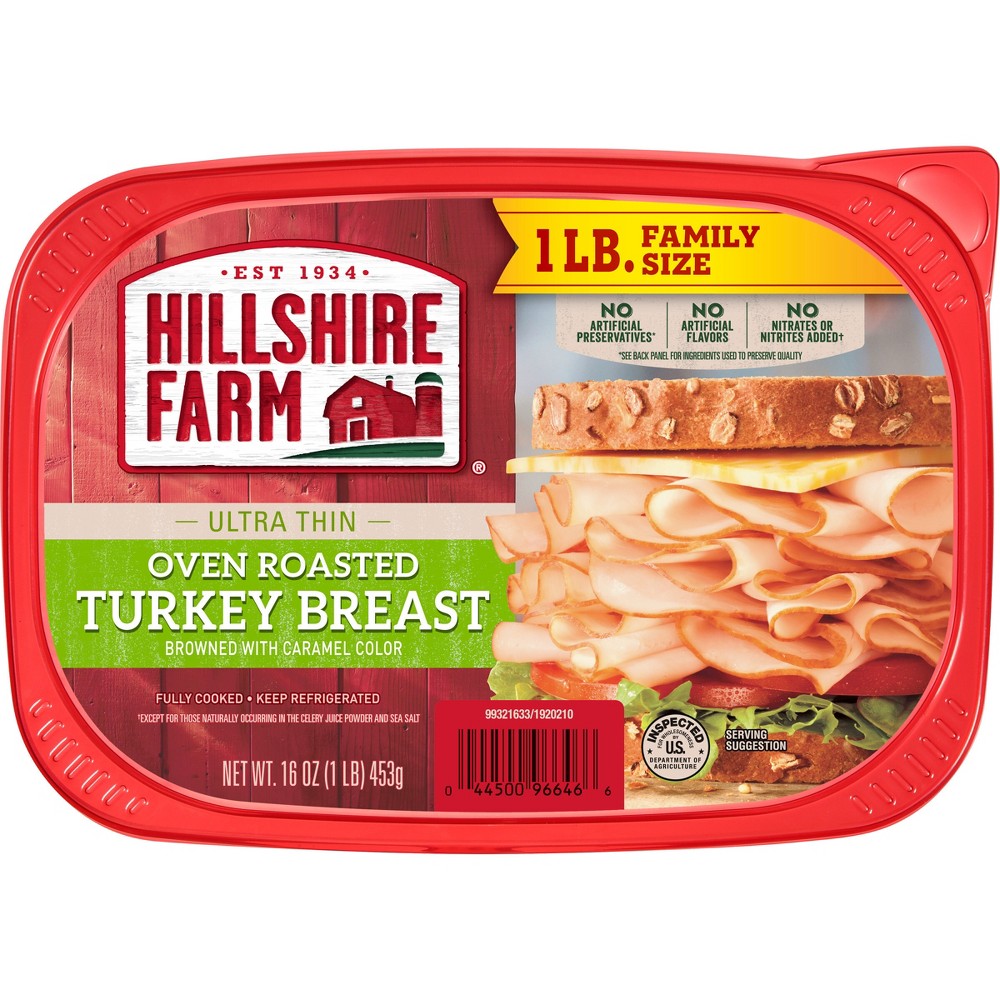 Photo of Hillshire Farm Ultra Thin Sliced Oven Roasted Turkey Breast Sandwich Meat 16 Oz