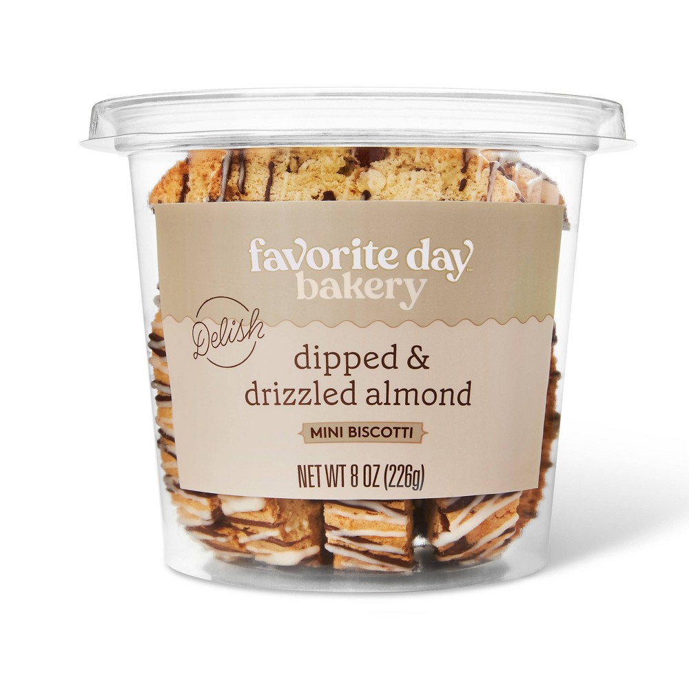 Dipped & Drizzled Almond Mini Biscotti, Dipped & Drizzled Almond