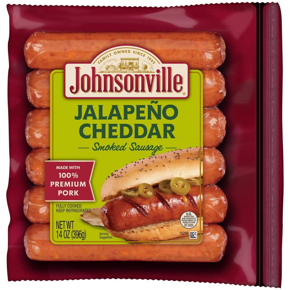 Photo of Johnsonville Jalapeno Cheddar Pork Smoked Sausage - 14oz