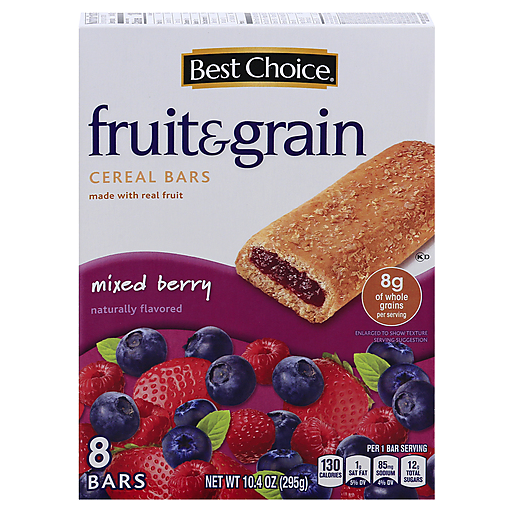 Mixed Berry Fruit & Grain Cereal Bars, Mixed Berry