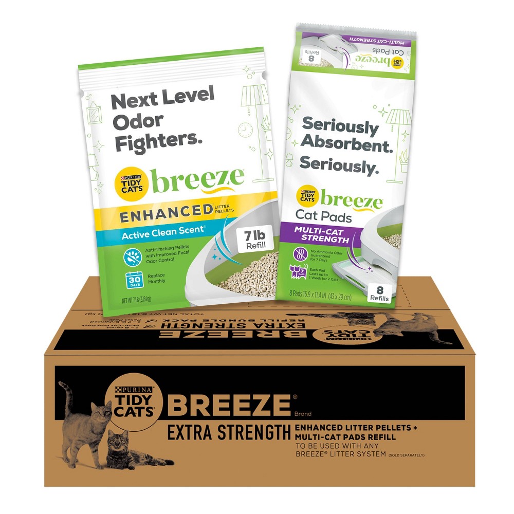 Photo of Tidy Cats Breeze Extra Strength Cat Litter Bundle Pack - 7lb