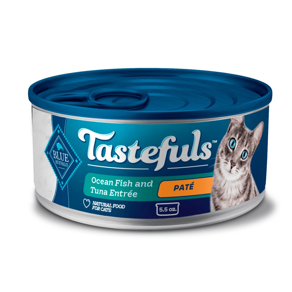Blue Buffalo Food For Cats, Natural, Ocean Fish And Tuna Entree, Pate, Adult