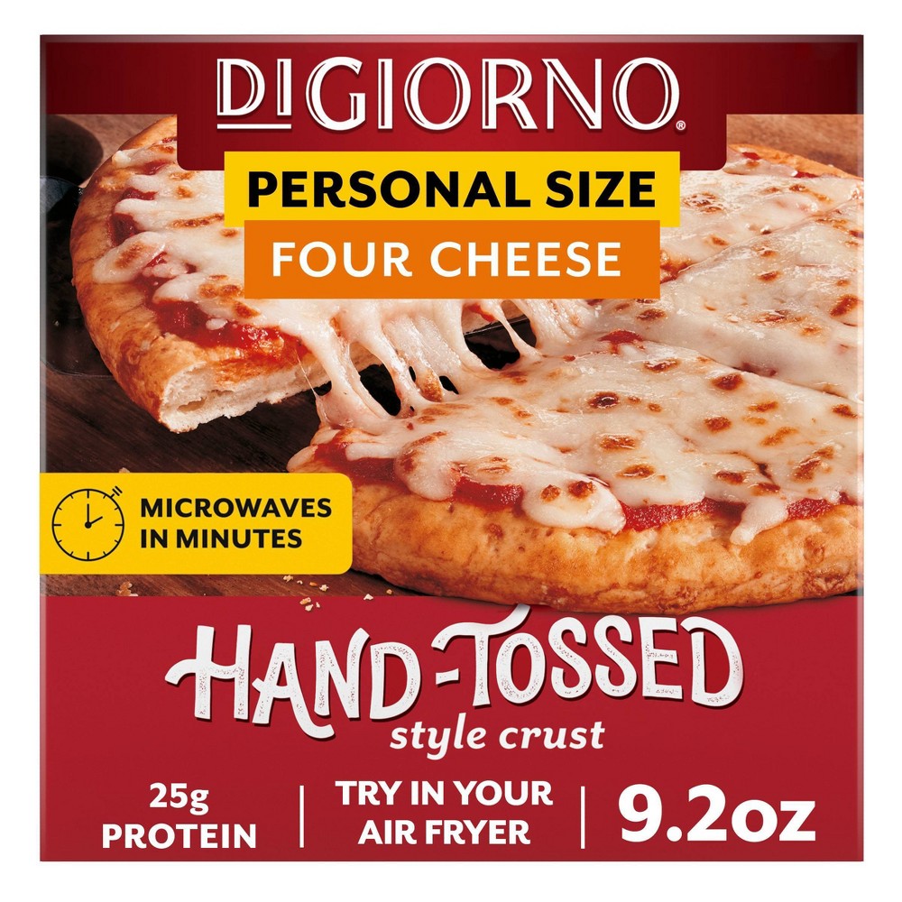 Photo of DiGiorno Pizza, Four Cheese, Style Crust, Hand Tossed, Personal Size 9.2 Oz