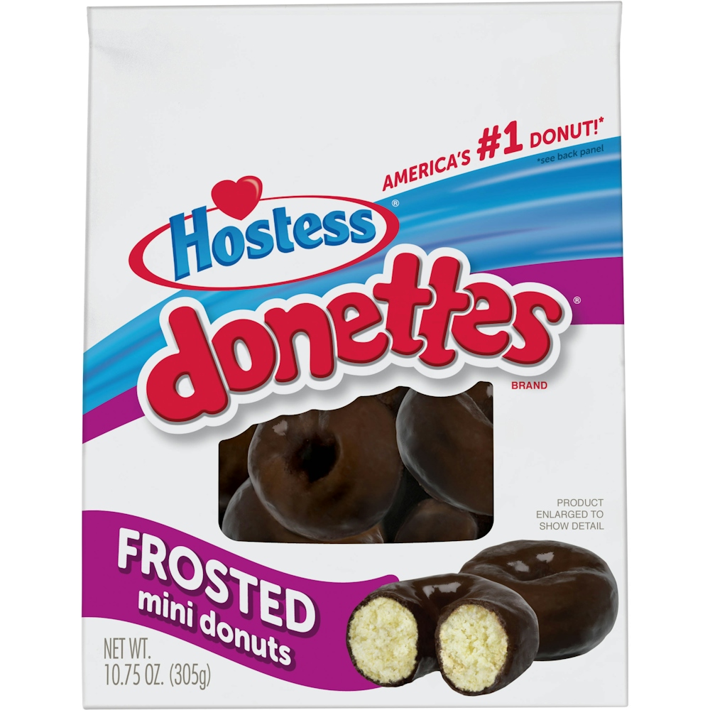 Photo of Hostess Donettes Chocolate Frosted Mini Donuts 10.75oz Bag