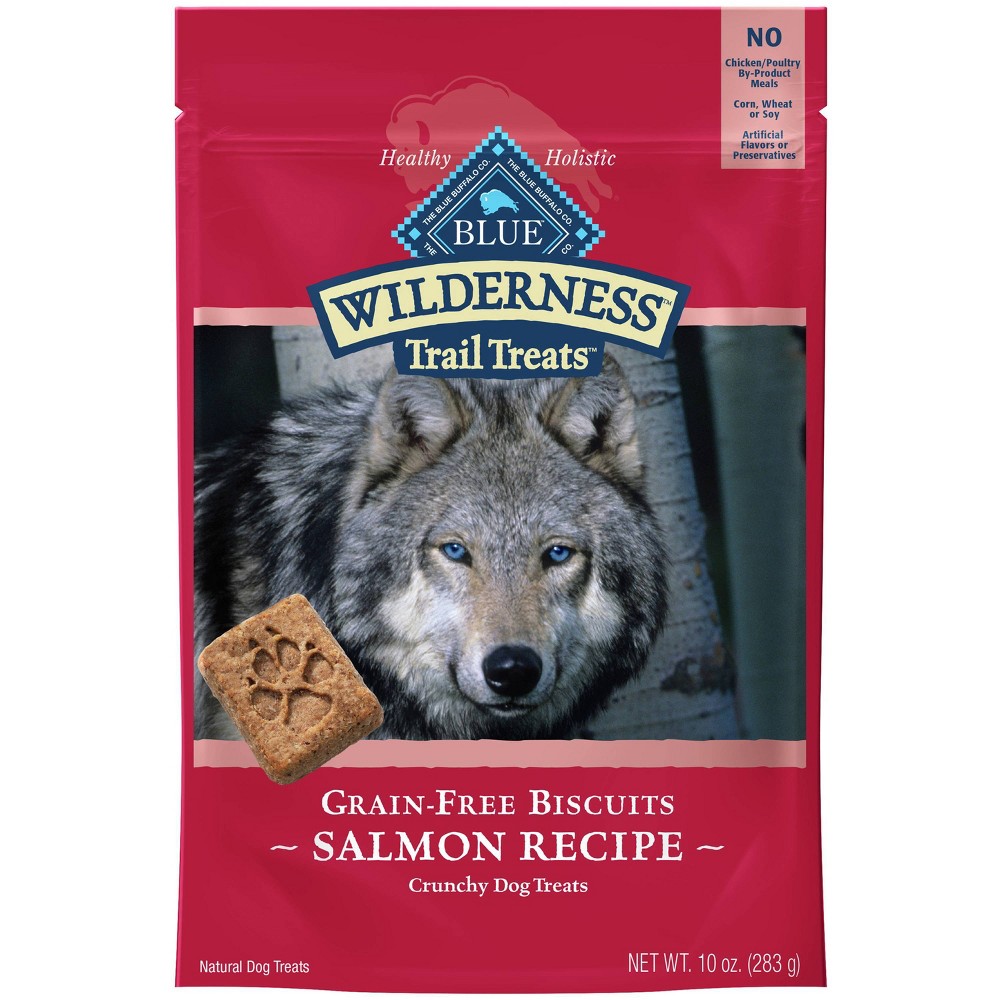 Blue Buffalo Wilderness Trail Treats Dog Treat Salmon Biscuits, 10 Oz
