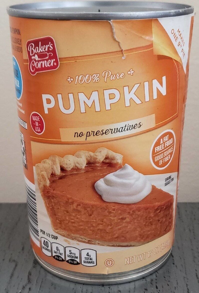Baker's Corner,Aldi 100% Pure Pumpkin