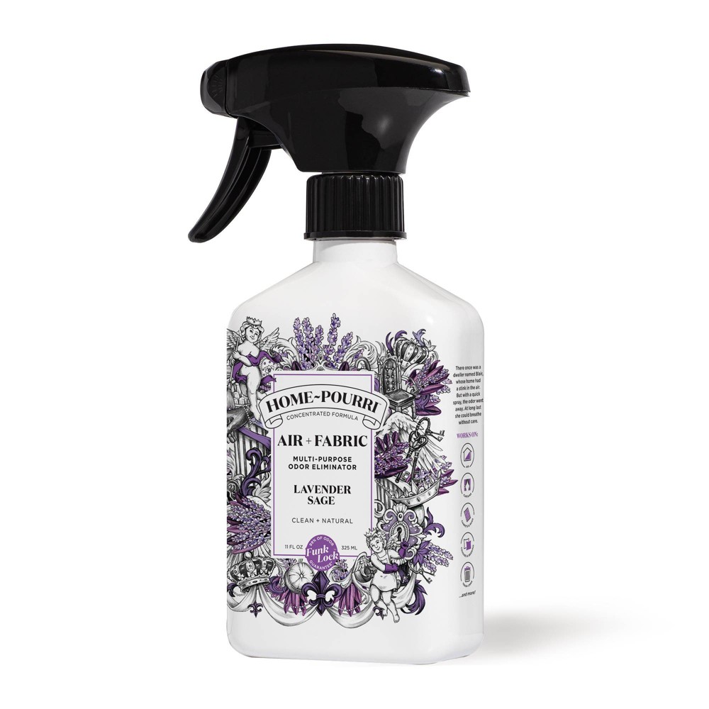Poo-Pourri Home~Pourri Air + Fabric Multi-Purpose Odor Eliminator - Lavender & Sage - 11 Fl Oz