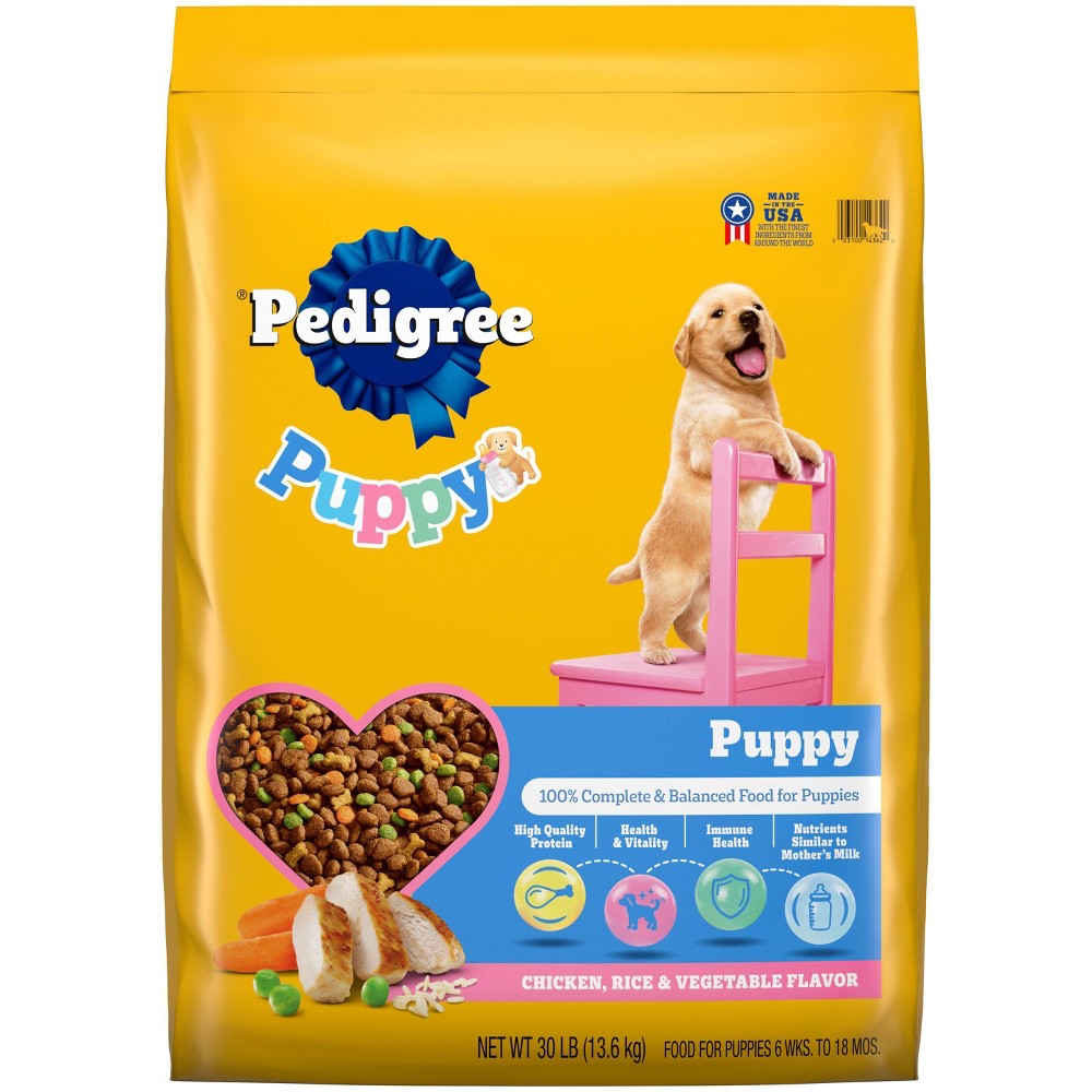 Pedigree Food For Puppies, Chicken, Rice & Vegetable Flavor, Puppy, 6 Wks. To 18 Mos. 56 Oz