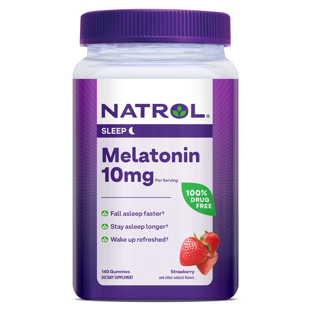 Natrol Melatonin, Sleep, 10 Mg, Gummies, Strawberry
