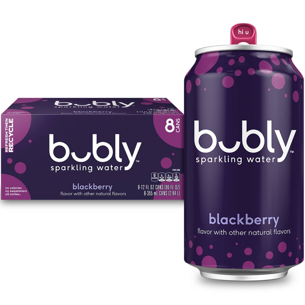 Photo of Bubly Blackberry Sparkling Water - 8pk/12 Fl Oz Cans
