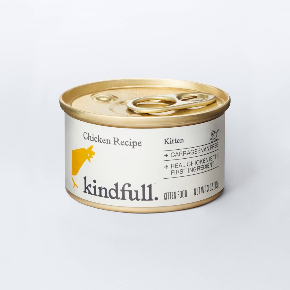 Kindfull Chicken Pate Recipe Kitten Wet Cat Food - 3oz