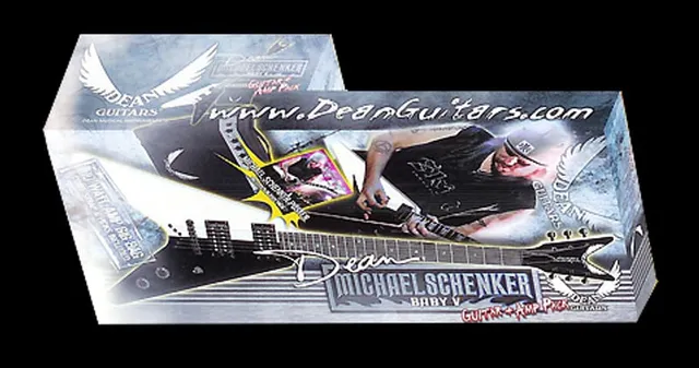Photo of Dean Michael Schenker Baby V Guitar + Amp Pack
