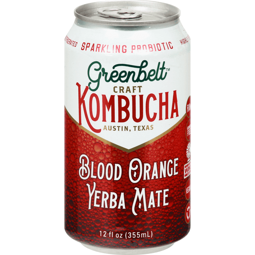 Blood Orange Yerba Mate Kombucha, Blood Orange Yerba Mate