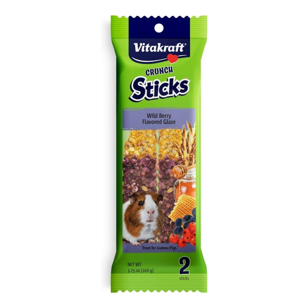 Vitakraft Crunch Sticks Guinea Pig Treats Wild Berry & Honey