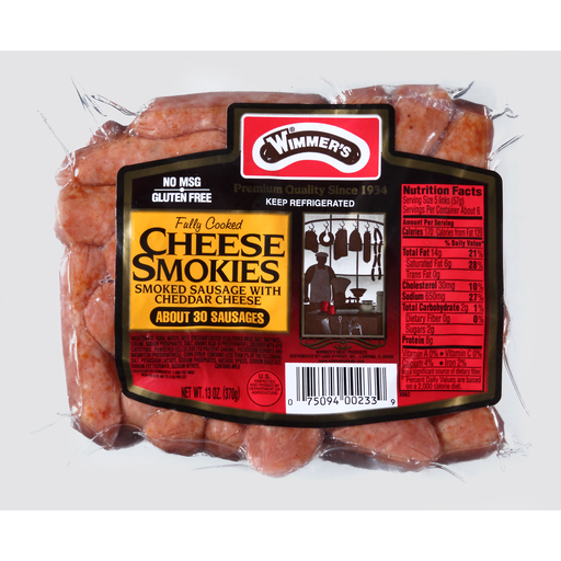 Fully Cooked Cheese Smokies Sausage