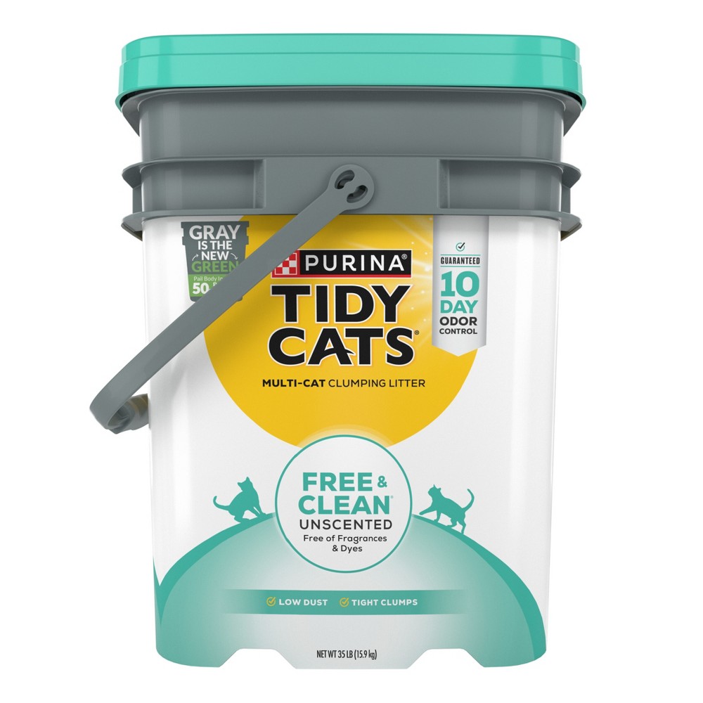 Photo of Tidy Cats Free & Clean 16858 Clumping Cat Litter, 35 Lb Pail