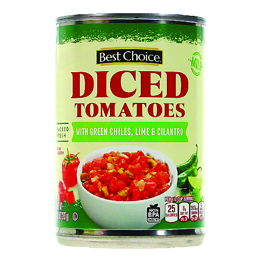 Diced Tomatoes with Green Chilies with Lime & Cilantro, Lime & Cilantro