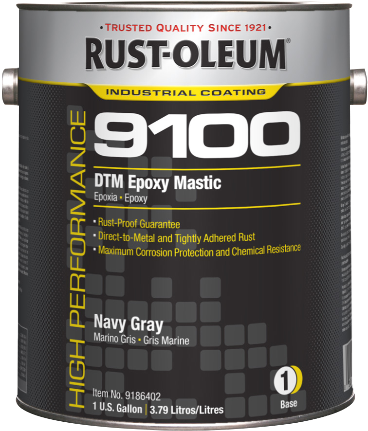 Rust-oleum 9100 Epoxy Mastic Coating, Navy Gray,1g